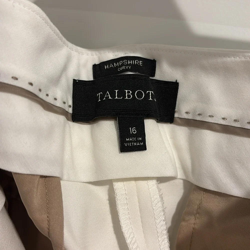 Talbots Hampshire Curvy Pants 16 - Picture 2 of 5